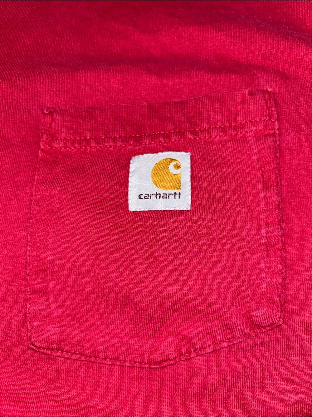 Carhartt Bright Red Crewneck Long Sleeve Tee - Picture 4 of 4